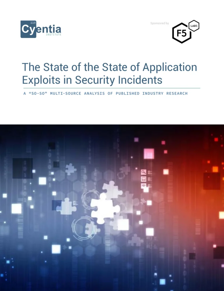 The State of the State of Application Exploits in Security Incidents